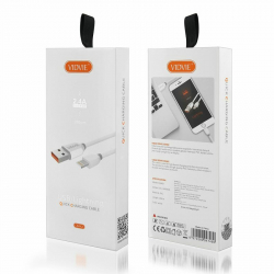 Kabel USB iPhone Lightning 1m biały VIDVIE CB442 2.4A
